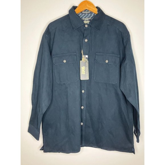 Vintage LEVI'S Strauss Button Up Overcoat Heavy Lined Shirt Men's Large New - Picture 1 of 10